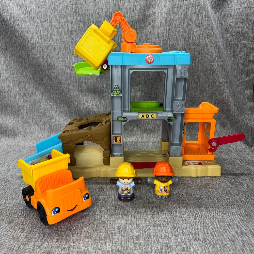 Fisher-Price Little People Load Up n Learn Construction Site Playset 2 Figures